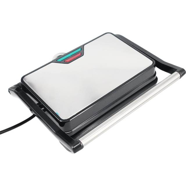 Panini Maker Household Stainless Steel 850W High Power Nonstick Pan Steak Machine Sandwich Machine US Plug black
