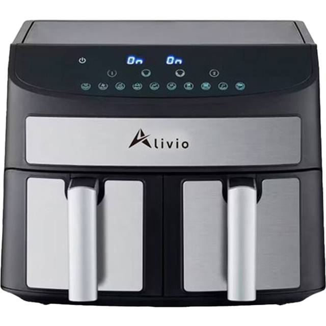 Alivio 9L Double Basket Air Fryer - Black
