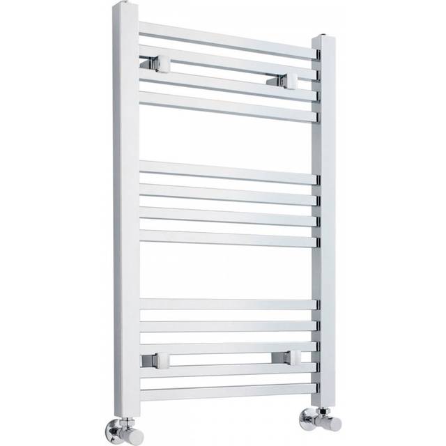 Nuie level square bar ladder towel rail 800mm h x 500mm w - chrome