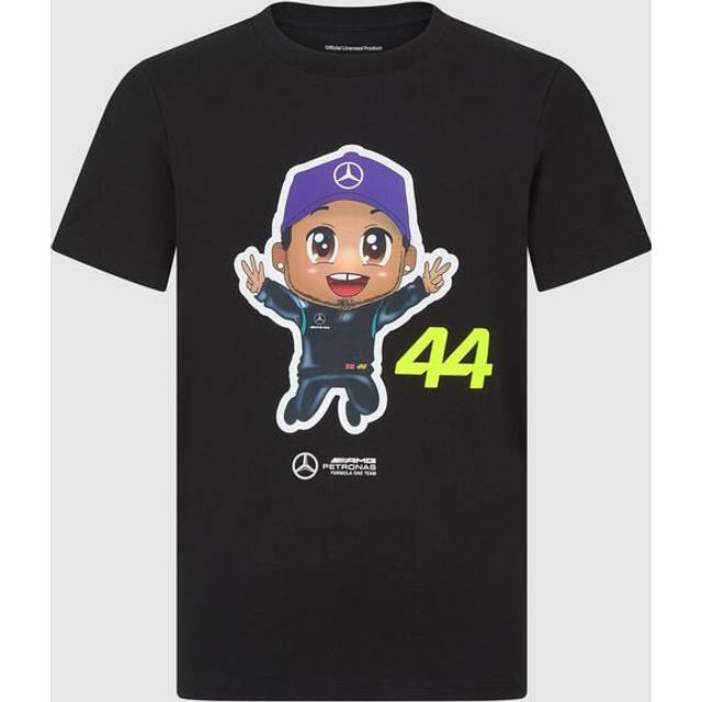 Mercedes AMG Petronas F1 Lewis Hamilton 44 Caricature T-Shirt - Kids