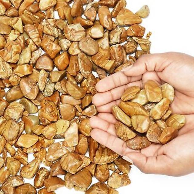 Brown Decorative Natural Pebbles - 3.5kg/7.7lbs Mini Assorted Stones - Decorative River Gravel for Vase Filler, Garden