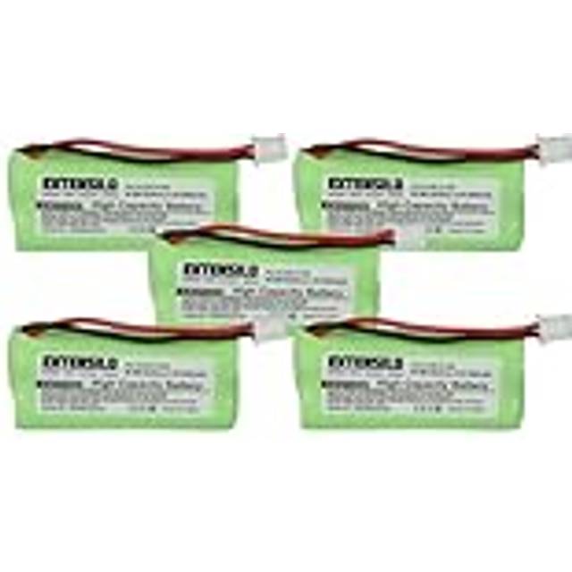 Extensilo - 5x Battery compatible with Siemens Gigaset Q063, AS160, AS150 trio, C240 Wireless Landline Phone (850mAh, 2.4 v, NiMH)