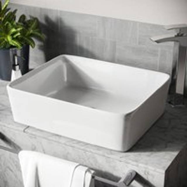 Nes Home - Leven Cloakroom Rectangle Counter Top Basin Bowl