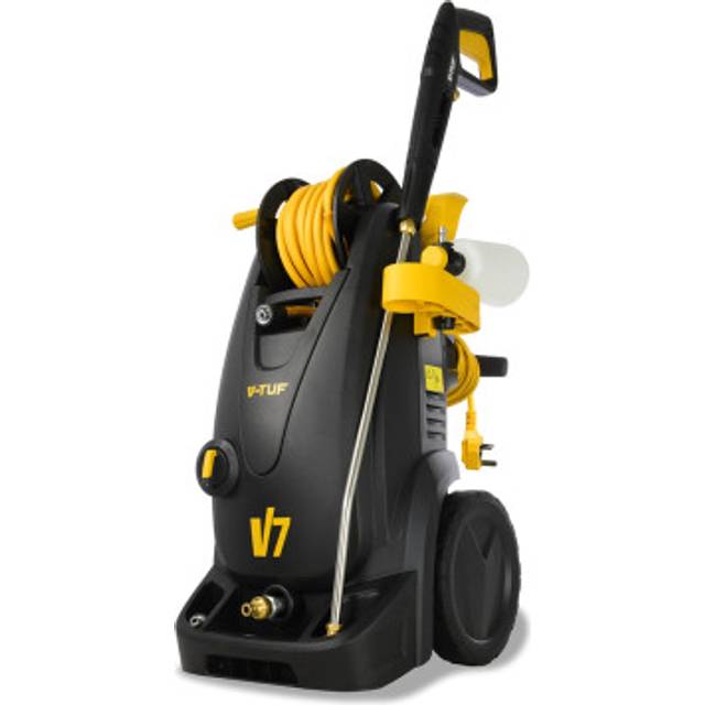 V-TUF V7 Tough Electric Pressure Washer, 10m Hose, 5m Cable, 650mm Lance Extension, High Visibility Yellow