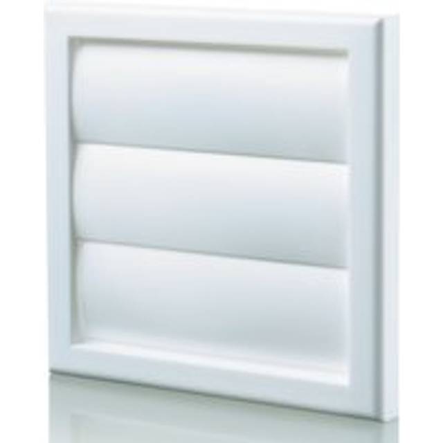 Blauberg Plastic Gravity Shutter Vent-150mm-Brilliant White - DECOR185X185-150GWHITE