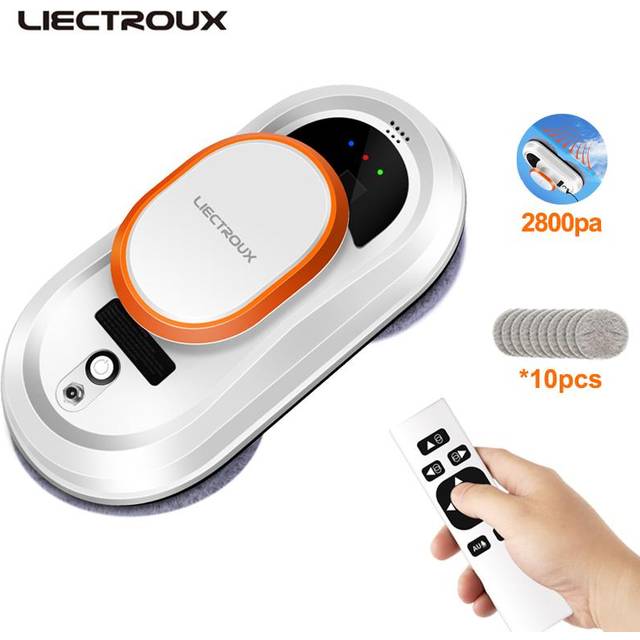Liectroux HCR-09 Window Cleaning Robot,Robot Vacuum Cleaner for Window,Robot Window Cleaner,High Vacuum Suction, Home Wall Glass Cleaning Robot white