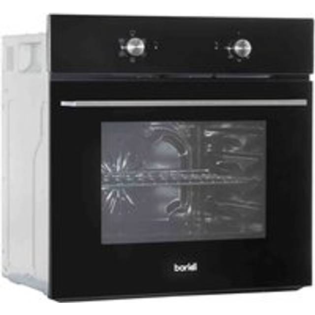 Baridi 60cm Built-In Five Function Fan Assisted, Single, Integrated Electric Oven, 55L Capacity, Black - DH124