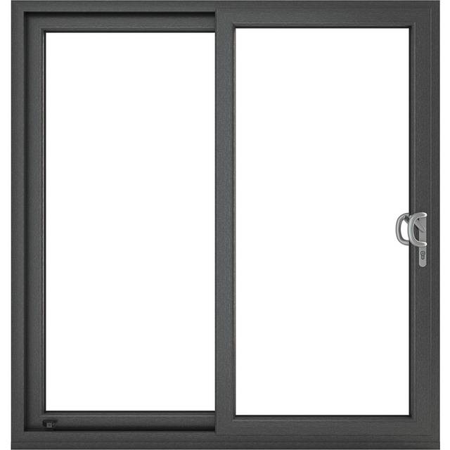 Crystal uPVC Sliding Patio Right to Left 1490mm x 2090mm Clear Glazing - Grey, Grey