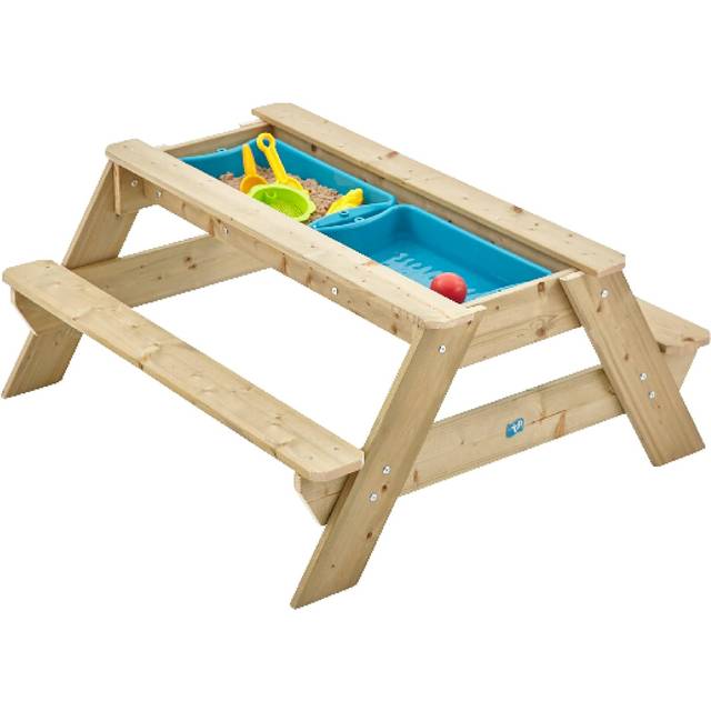 TP Deluxe Wooden Picnic Table Sandpit - TP Toys - 112 x 38.2 x 24.2cm