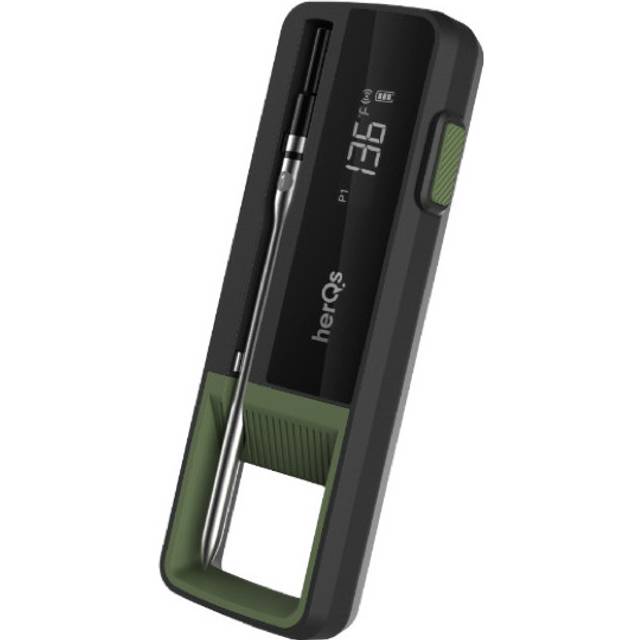 HERQS Single Max Wireless Meat Thermometer - Black, Black,Green