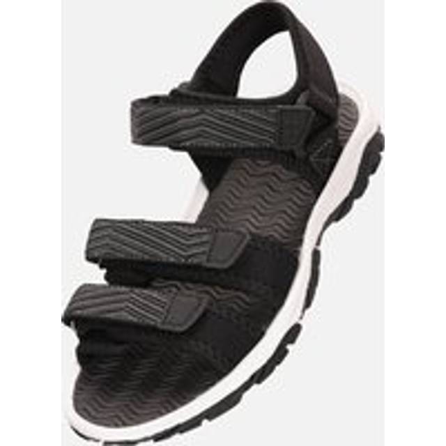 (2 UK, Black) Mountain Warehouse Childrens/Kids 3 Touch Fastening Strap Sandals