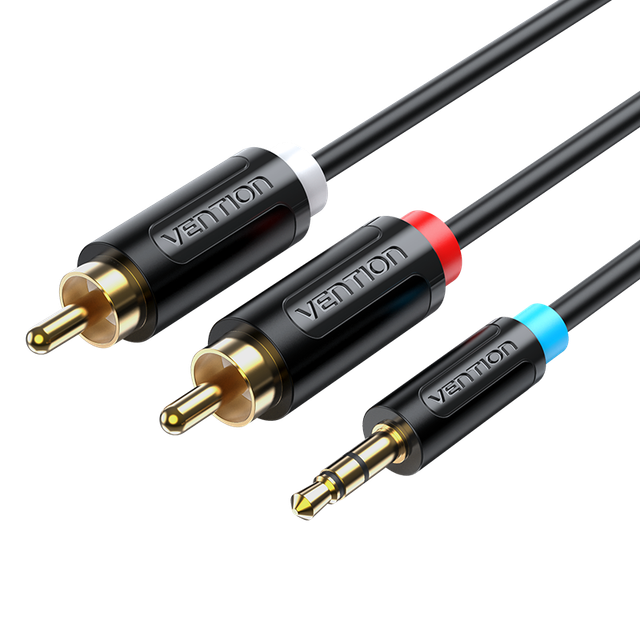 (8M) Cable 3.5mm Jack to 2RCA Audio Hi-Fi Stereo Cable for Smartphone Amplifier Subwoofer Home Theater DVD VCD AUX Cable