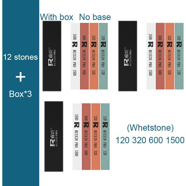 (a-With box 3pcs set B As photo) Grindstone Fix Angle Knife Sharpener Sharpening Stone Kitchen Abrader Whetstone Sharpen Grind Bar Knife Wet Stone Gri