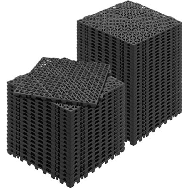 Interlocking drainage floor mat 12" x 12" pvc non-slip floor tiles 50 pack