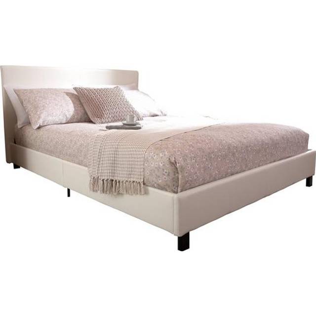 Bed in a Box Double Faux Leather White, White