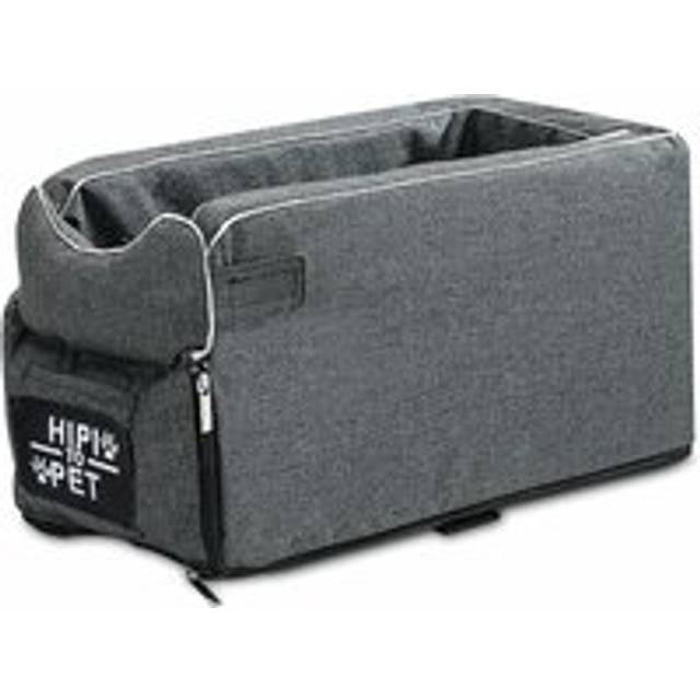 AlwaysH Car Safety Seat for Dogs & Cat Weight less than 6 kg Breathable Dog Carrier Bag Portable Soft Removable Washable Basket Dog Car Dog Bed-Grey