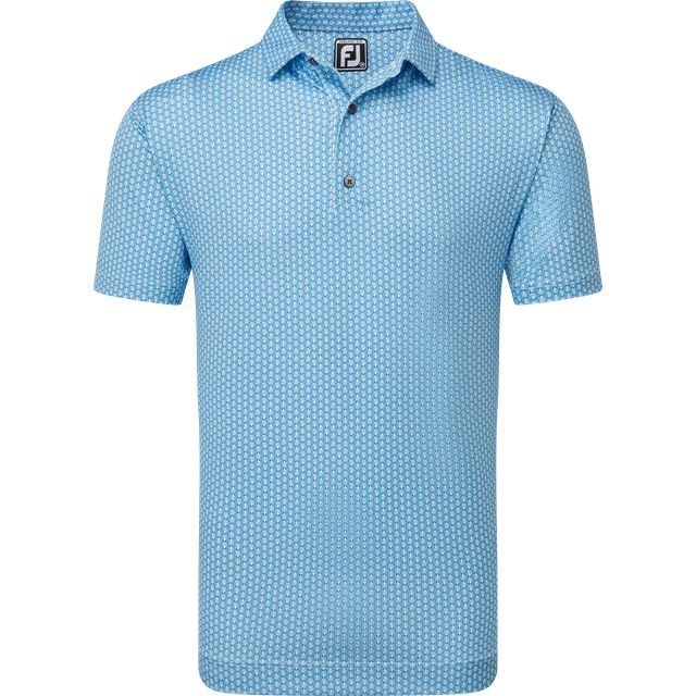 FootJoy Scallop Shell Foulard Polo Shirt - Blue Sky Blue Sky / L