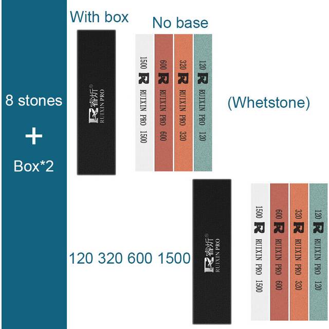 (a-With box 2pcs set B As photo) Grindstone Fix Angle Knife Sharpener Sharpening Stone Kitchen Abrader Whetstone Sharpen Grind Bar Knife Wet Stone Gri