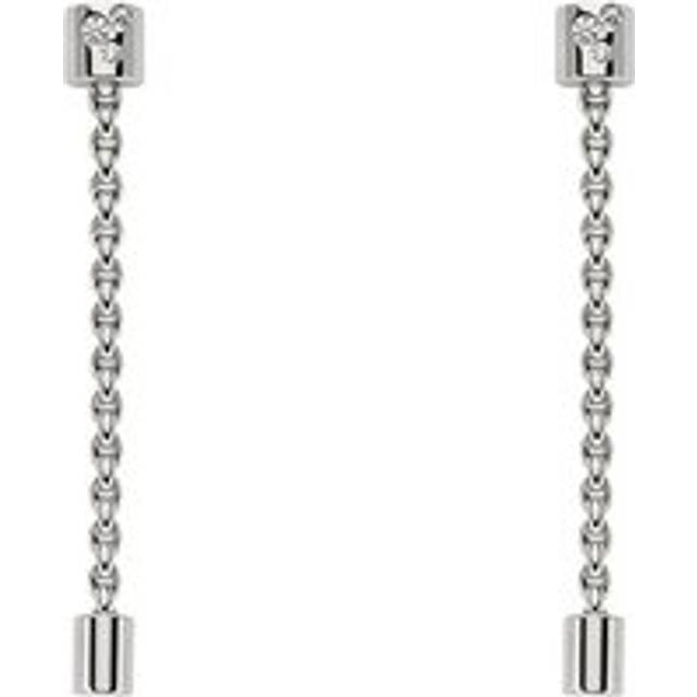 Fope Aria 18ct White Gold 0.09ct Diamond Pendant Earrings - Gold