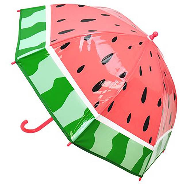 KAV Kids Transparent School Umbrella Boys and Girls-Design Parasol (Watermelon)