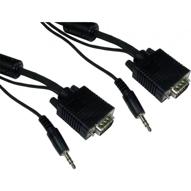 Cables Direct 7m SVGA Cable with 3.5mm Audio in Black