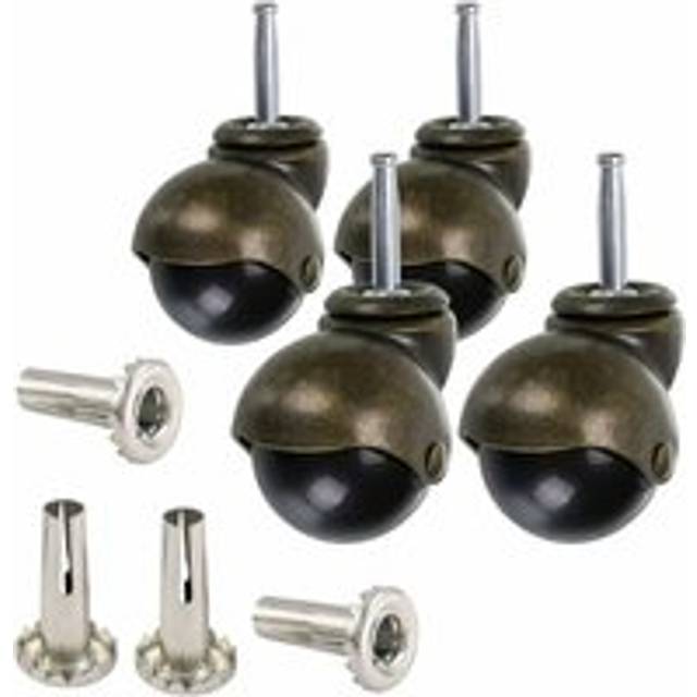 Norcks - 40MM Bronze Ball Wheel, Furniture Casters With Sockets, Rounded Ball Wheels, Replacement For Furniture, Sofas, Chairs, Cabinets, Lot Of 4