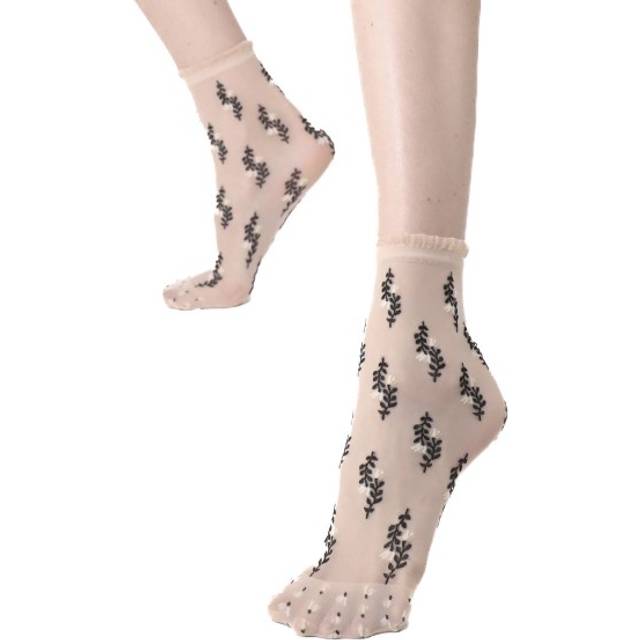 Oroblu Flowering Socks 20 - Beige - One Size * Kampanj *