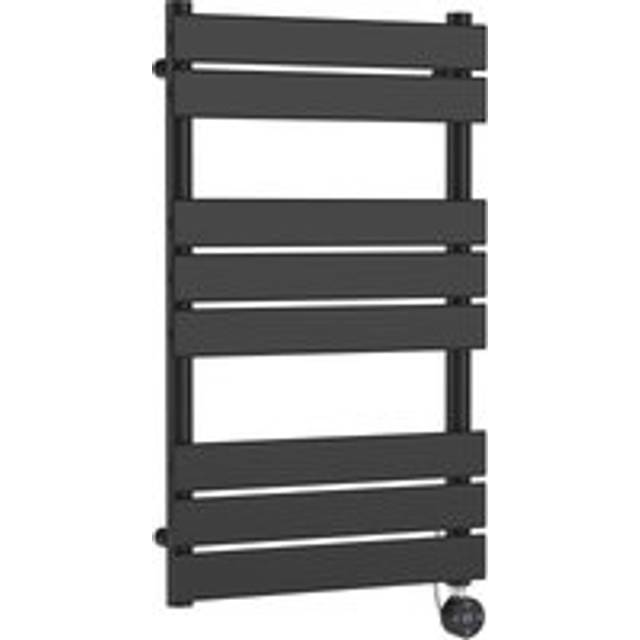 nuie Electric Flat Towel Rail 8 Bars 840x500 - Anthracite, Grey