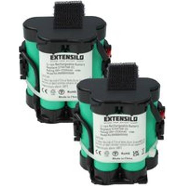 Extensilo - 2x Battery compatible with Husqvarna Automower 105 2017, 105 2016, 105 2019, 105 2018, 305 2011, 305, 105 Lawnmower (2500mAh, 18 v,