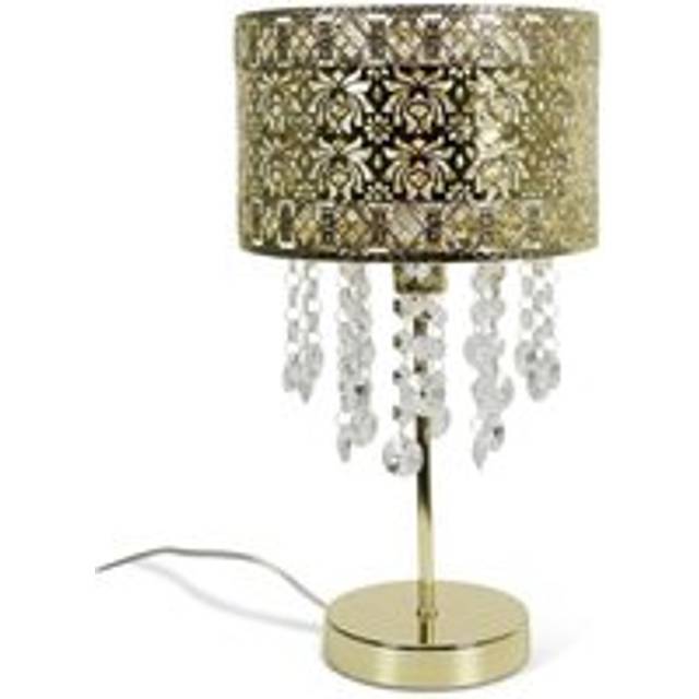 Enna Gold Moroccan Table Lamp With Acrylic Jewel Droplets - One Size