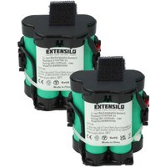 Extensilo - 2x Battery compatible with Husqvarna Automower 308 2014, 308X 2013, 308 2015, 308x, 308X 2015, 308X 2014 Lawnmower (2500mAh, 18 v, Li-ion)