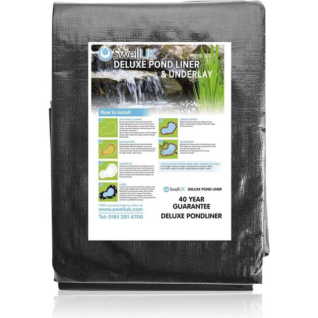 (5x6m) Swell UK 40 Year Guarantee Pond Liner and Underlay