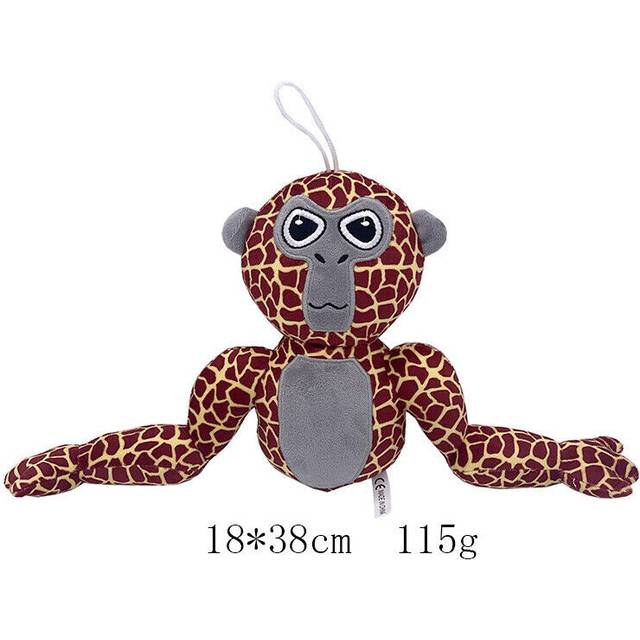 (Leopard) NEW Gorilla Tag Plush Monkey Stuffed Animal for Kids Birthday Xmas Gifts UK