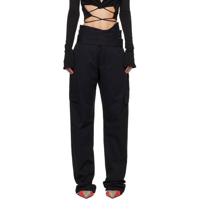 Jade Cropper Black Wrap Belt Cargo Pants - 009 - Black - S