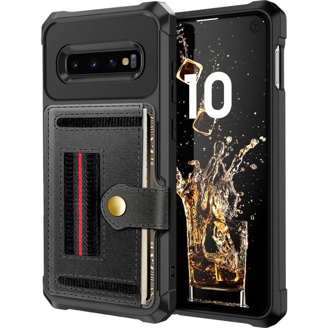 Samsung S10 Plus Stöttåligt Skal med Kortfack Solid V5