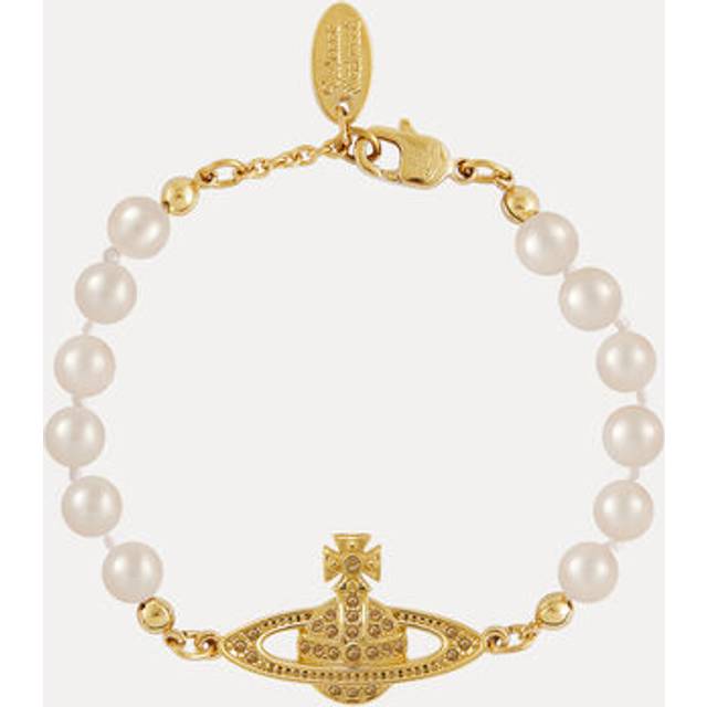 Womens Vivienne Westwood Jewellery Mini Bas Relief Brass and Topaz Bracelet