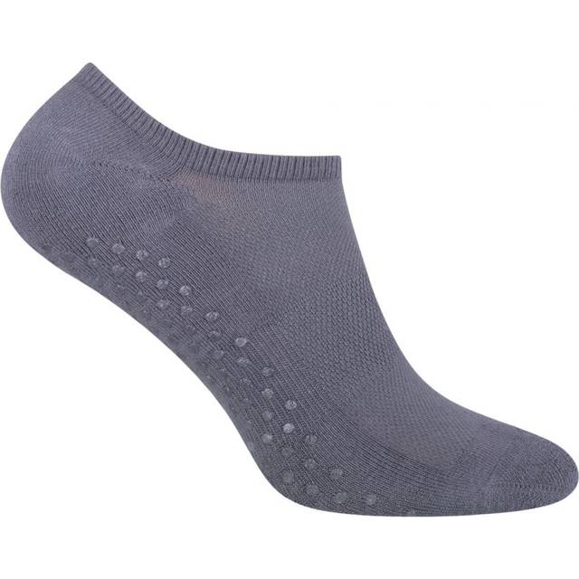 Steven Womens Ladies Invisible Non Slip Socks for Yoga & Pilates - Grey - UK 3-6
