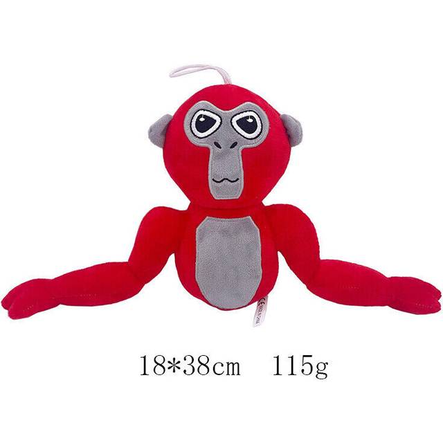 (Red) NEW Gorilla Tag Plush Monkey Stuffed Animal for Kids Birthday Xmas Gifts UK
