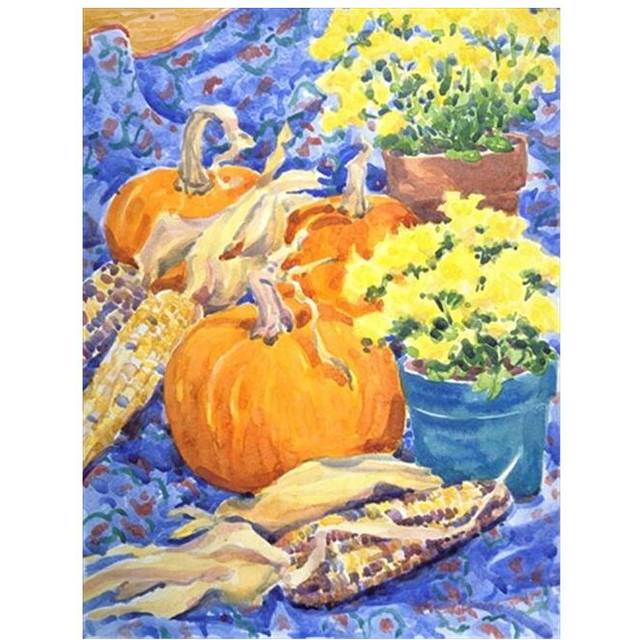 Flower - Mums Canvas Flag - House Size, 28 x 40 in.