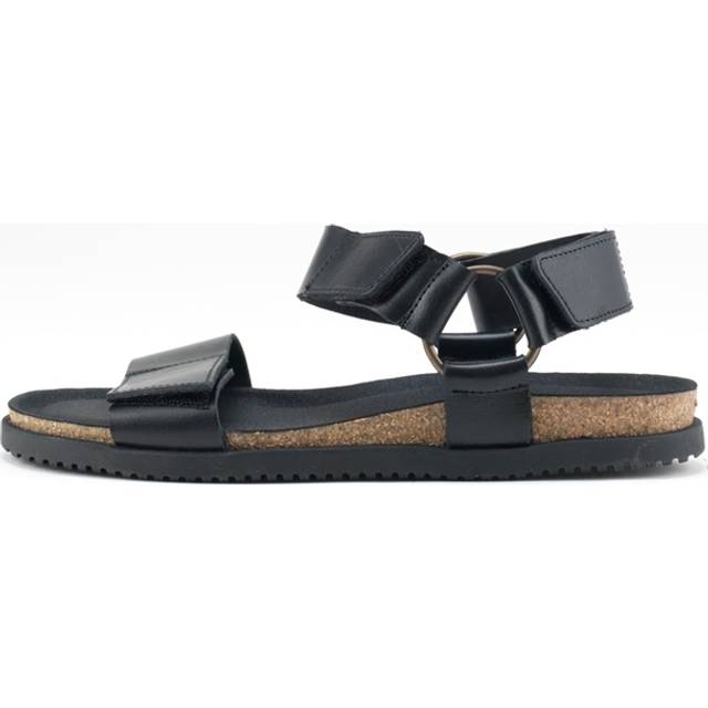Svart Nature-sandal i läder med tre justerbara remmar - 36