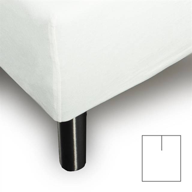 Nordstrand Home U-Split Stræklagen 180x200 cm Hvid Lagen Hvid