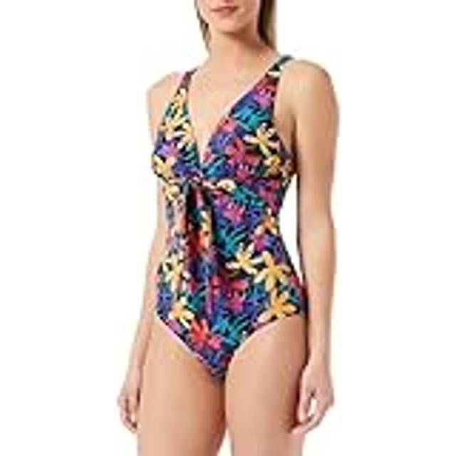 Island Dream Swimsuit - Black Floral Print - 10/12