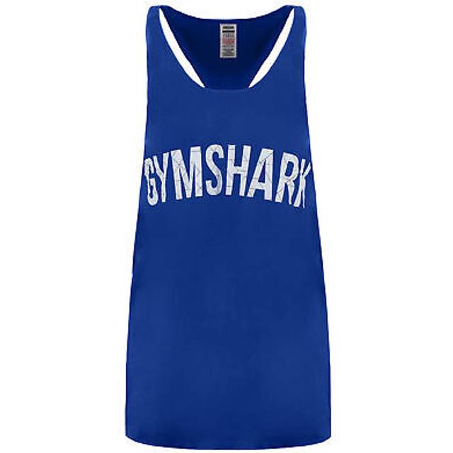 Gymshark Bold Stringer Mens Blue Tank Top Cotton - Size Small