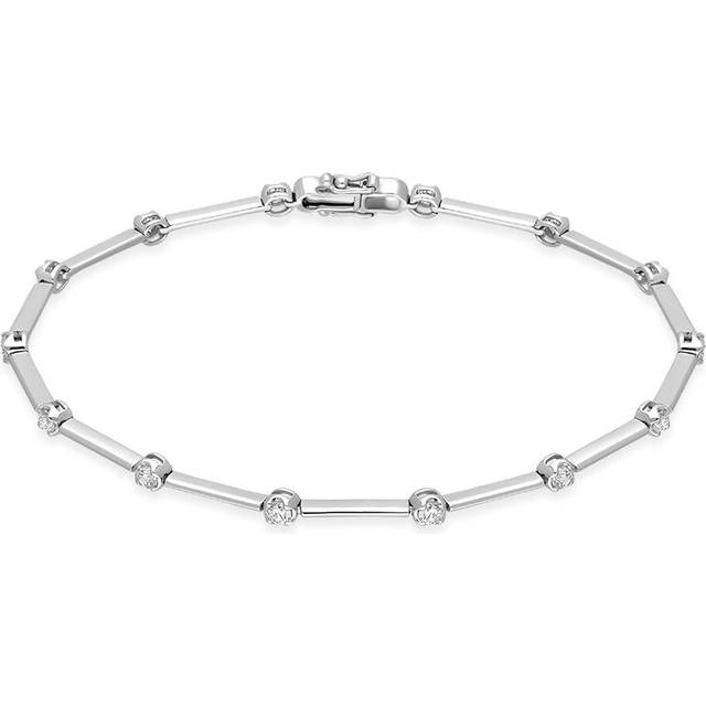18ct White Gold 0.61ct Diamond Tennis Bracelet