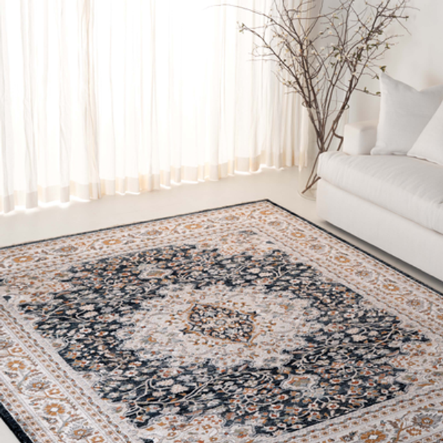 Safavieh LRL1121N-9 9 x 13 ft. Lauren Ralph Lauren 1100 Traditional Rectangle Area Rug, Ivory & Navy