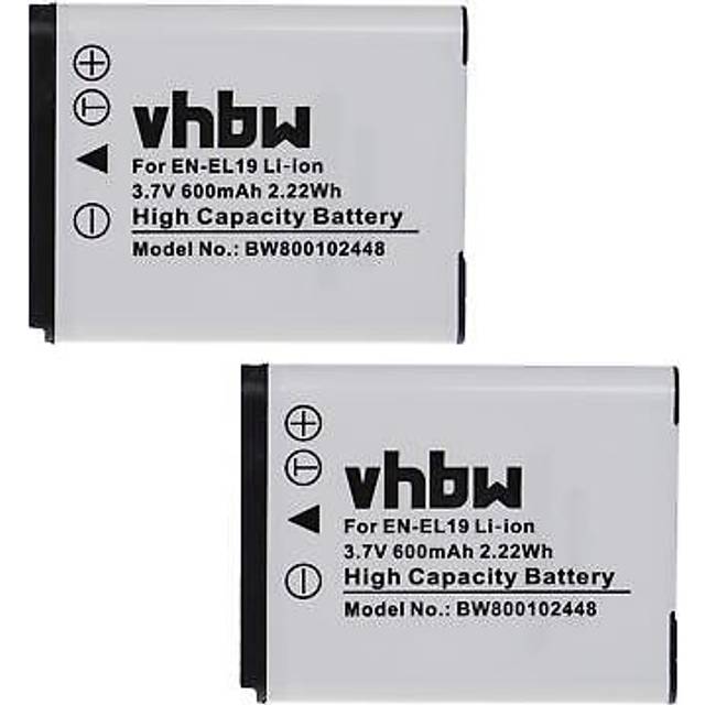 2x battery for nikon coolpix s6900 s7000 w100 w150 600mah