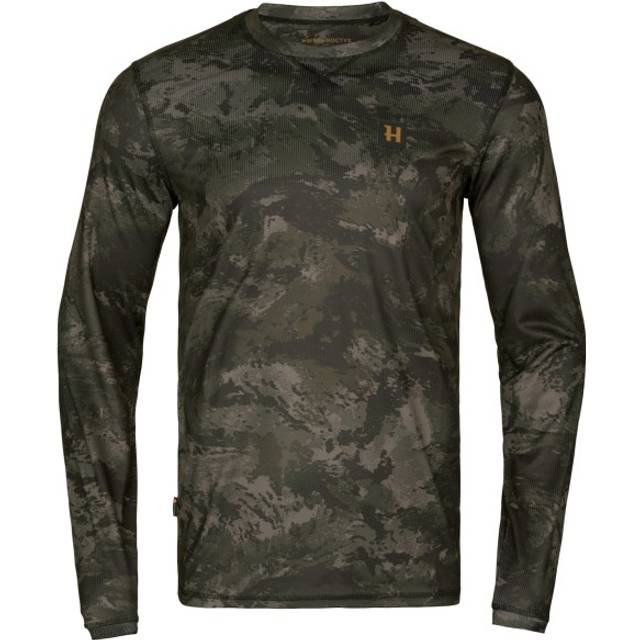 Härkila - Noctyx Camo Long-Sleeve Shirt - Longsleeve size S, olive