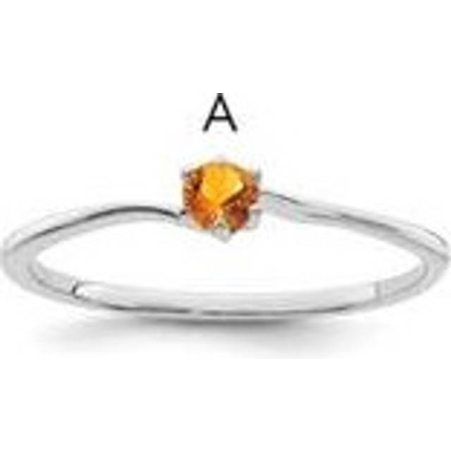 XMR15-1W-7 14K White Gold Polished 1-Stone Mothers Ring Mounting - Size 7