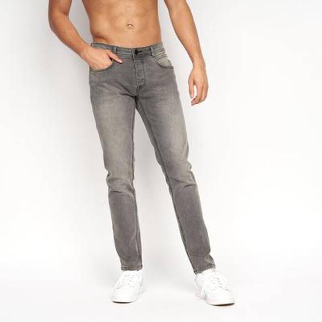 Malcolm Slim Fit Jeans Light Grey Wash - W34 L32