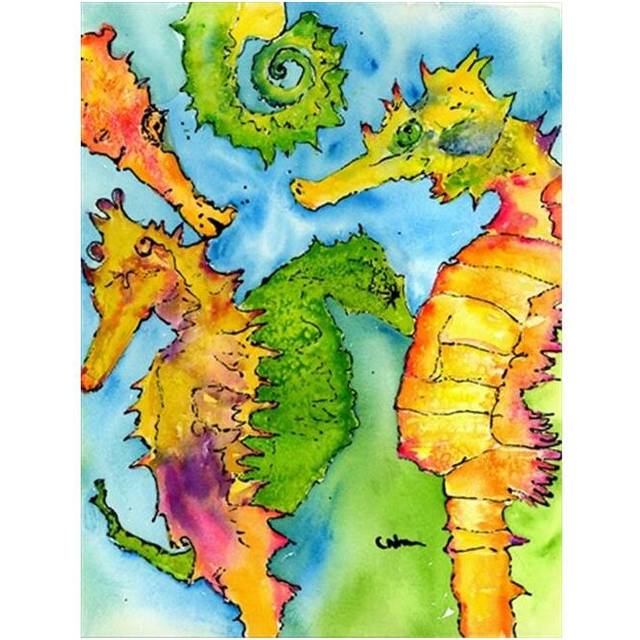 Seahorse Flag Canvas House Size